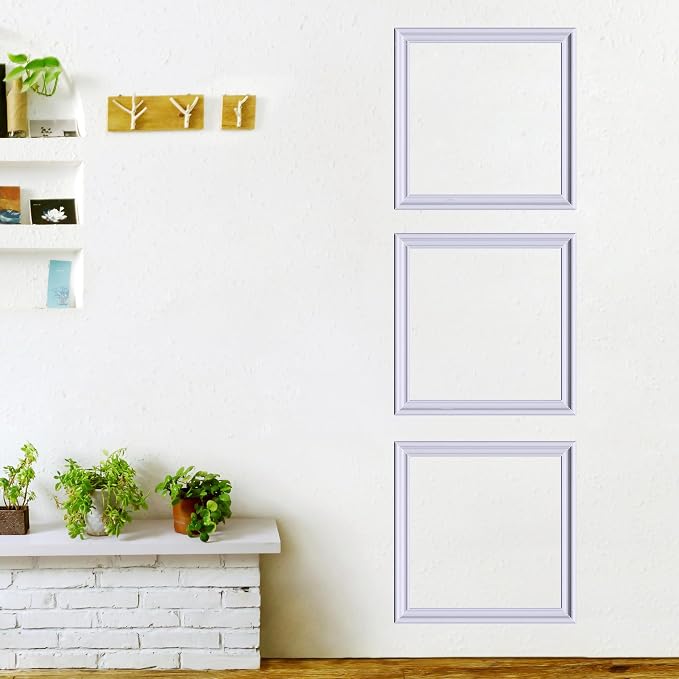 3 Set Panels Peel and Stick Premade Wainscoting Accent Wall Panels for Interior Wall Decor Easy DIY Build and Picture Frame Door Decor (11 x 11 in) - Image 4