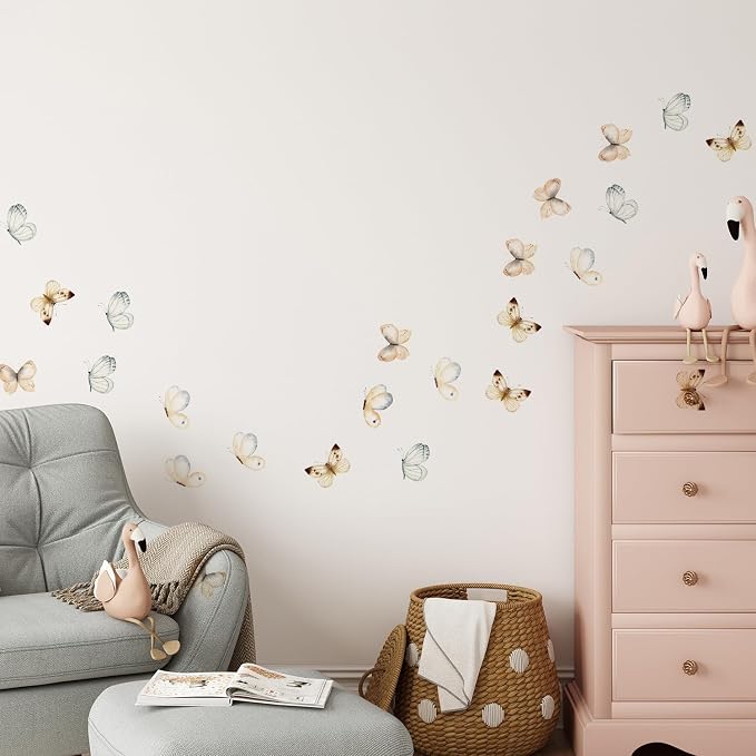 Boho Wall Decals Girls Bedroom Wall Stickers Removable Nursery Kids Room Decor Vinyl Murals DIY Cute Decorations 6 Sheets - Image 3