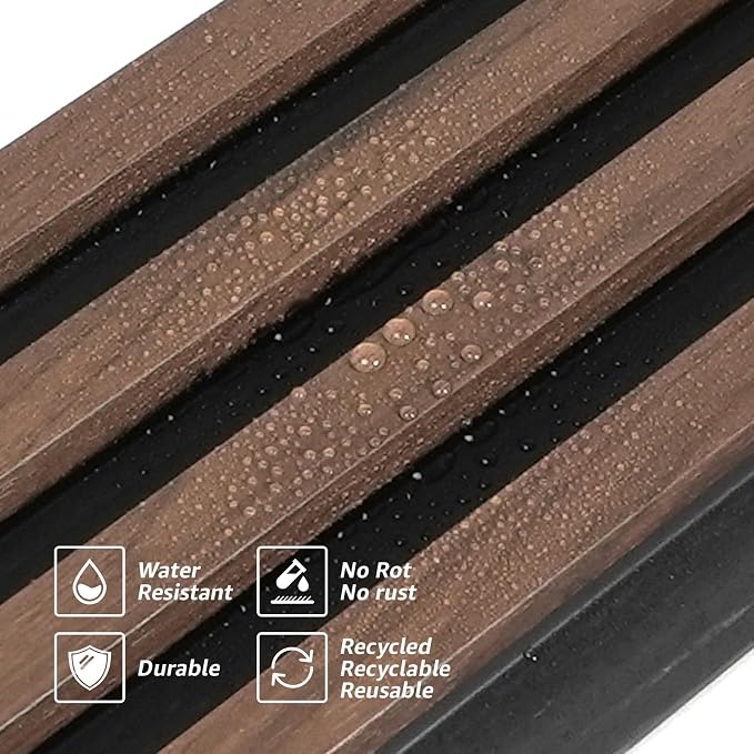 Art3d 96 x 6 Inch 3D Fluted Wood Textured Slat Wall Panel, 8-Pack, Walnut | Natural Wood Texture, Weather Resistant, Durable, Easy to Install, Eco-Friendly, Elegant Design, for Living Room, Bedroom - Image 6