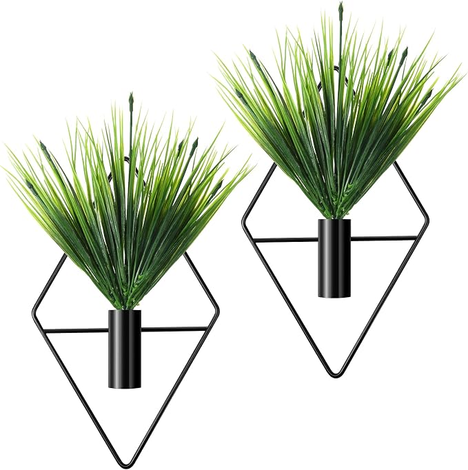 Canlierr 4 Pcs Wall Decor Hanging Planters, Aquatic Plant, Black - Image 9