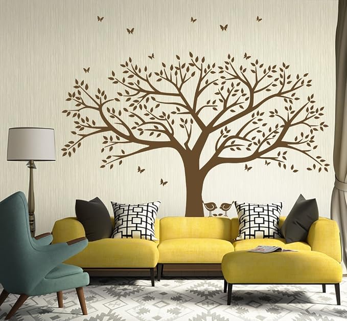 Giant Family Photo Tree Wall Decal Wall Sticker Vinyl Mural Art for Home Decor Room Decor (Brown) by MAFENT