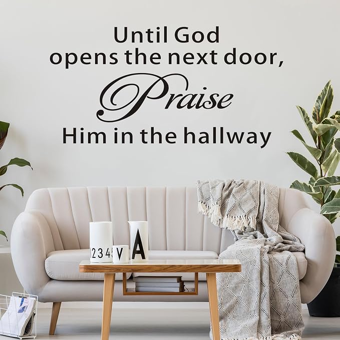 VODOE Scripture Wall Stickers for Bedroom: Apply in Under 30 Min | Solve Apply Anxiety Issue - Quotes Wall Decals for Living Room Church - Ideal for Instant Home Walls Makeover Large - Image 5