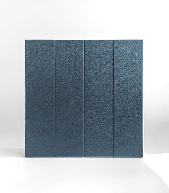 21.65" Large Square Acoustic Panels 4-Pack - Sound Absorbing Wall Panels, Noise Reducing Soundproof Decorative Felt Tiles for Home Office, Studio, Living Room - Prussian Blue - Image 3