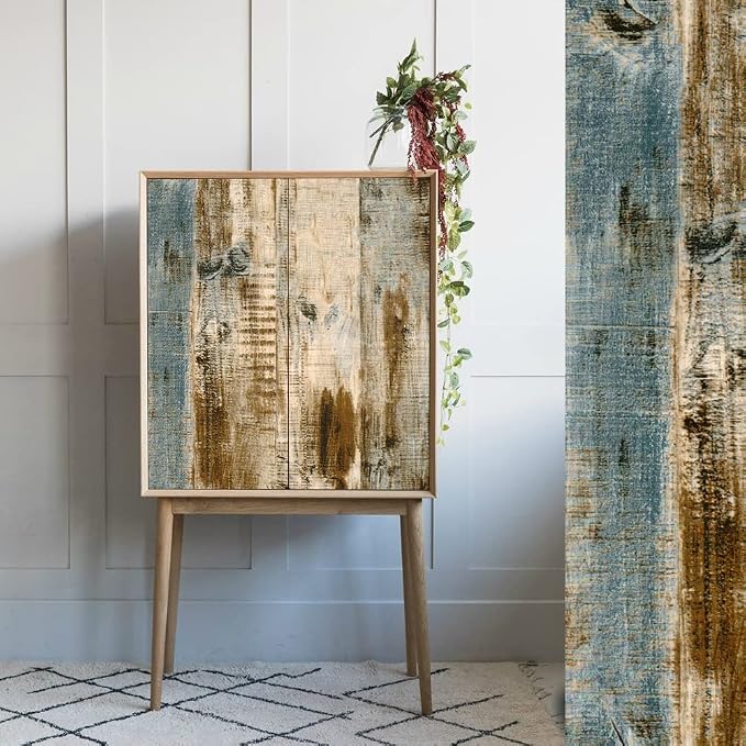 Grey Wood Wallpaper 17.3"×200" Peel and Stick Wallpaper Self Adhesive Distressed Wood Wallpaper Reclaimed Faux Home Decoration Film Shelf Vinyl - Image 8
