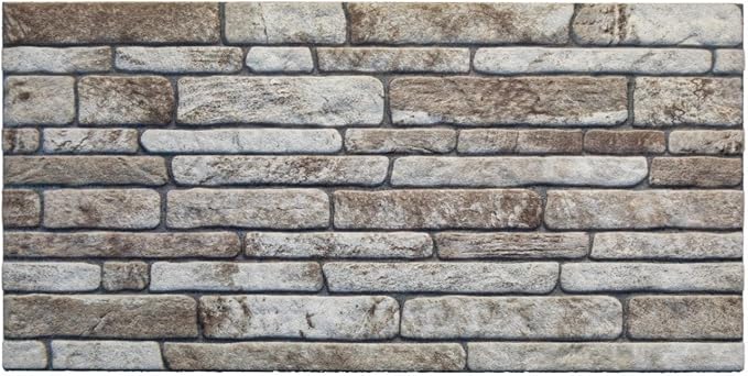 Dundee Deco 3D Wall Panels Faux Brick - Cladding, Light Brown Grey Stone Look Wall Paneling, Styrofoam Facing for Living Room, Kitchen, Bathroom, Balcony, Bedroom, Set of 5, Covers 27 sq ft - Image 5