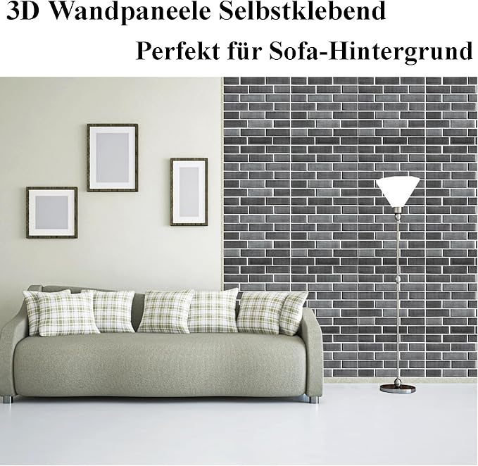 3D Wall Panels Peel and Stick 10 PCS PVC Brick Stone Wallpaper | 11.81*11.81 Inch, Waterproof, Self-Adhesive Wall Tiles, for Accent Walls, Kitchen, Bathroom, Bedroom & Office Decor - Image 6