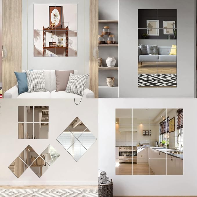 4'' x 6'' x 0.07'' Acrylic Mirror Tiles for Wall Decor, 10Pcs - Image 7