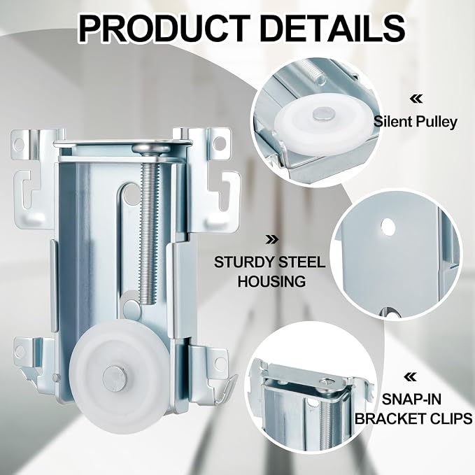 Therwen 8 Pcs 1-7/16 Inch Sliding Mirror Closet Door Roller Replacement - Image 3