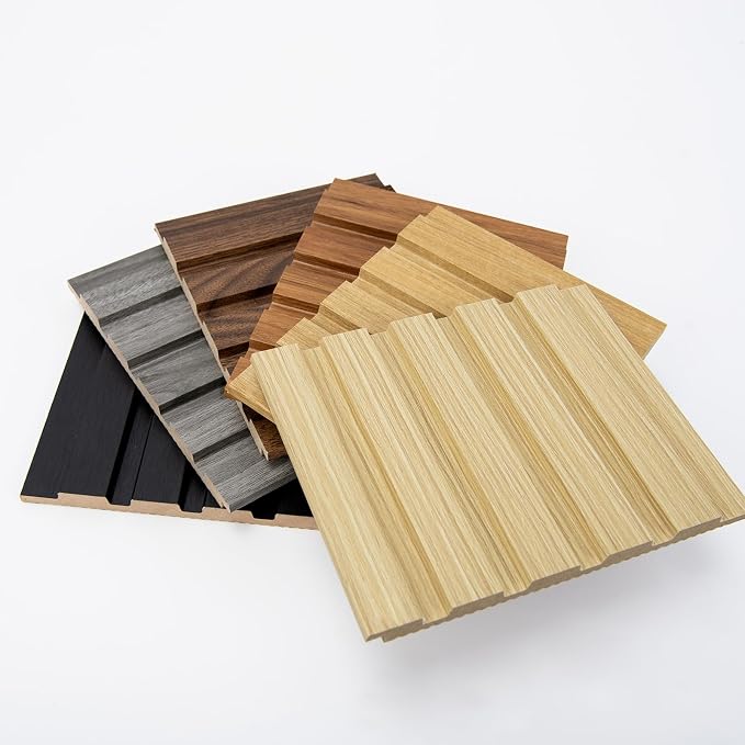 Art3d 6-Piece Wood Slat Panels for Stylish Interior Decor and Ceiling Decoration, MDF 3D Textured Panel for Ceiling and Wall,Size 94.6 x 7.4 in-Sample | Moisture-Resistant, Long-Lasting, Low-Emission, Washable, Easy to Install, High-End Design, Ideal f... - Image 2