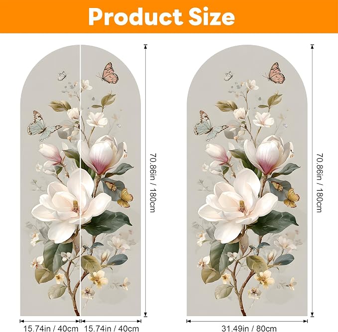 Arch Wall Decals Peel and Stick, Large Wall Stickers, Removable Home Decor Art Wallpaper for Bedroom Living Room 71'' × 31.7'' - Image 2