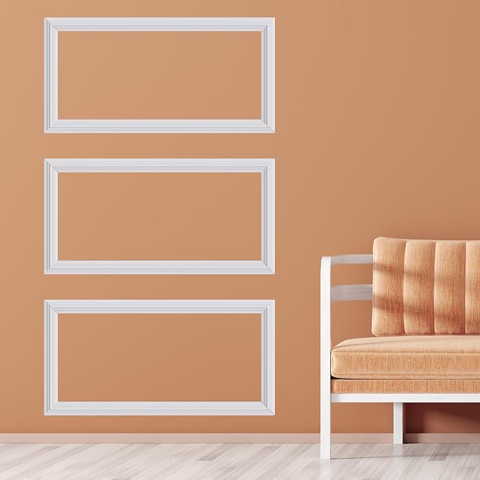 3 Set Panels Peel and Stick Premade Wainscoting Accent Wall Panels for Interior Wall Decor Easy DIY Build and Picture Frame Door Decor (8 x 16 in) - Image 7