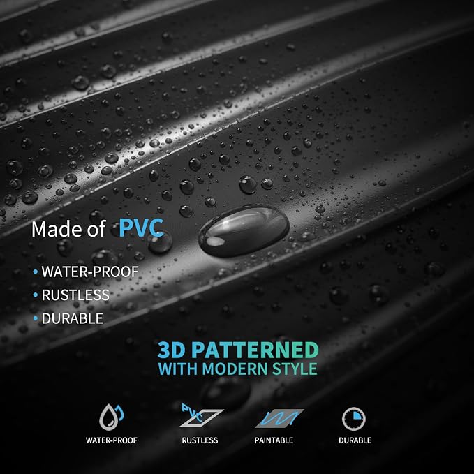 Art3d PVC Wavy Textured 3D Wall Panels, 15.7 x 11.8 Inch, 24-Pack, Black | PVC, Waterproof, Featherlight, Scratch Resistant, Perfect for Office, Living Room & Home Decor - Image 8