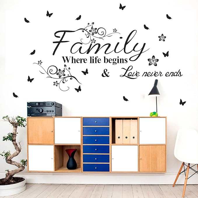 Family Wall Lettering Stickers Art Decals Decorations for Bedroom Living Room Bathroom Dining Room, Inspirational Love Quotes Saying Word Sign Women Men Home Vinyl Decor - Image 7
