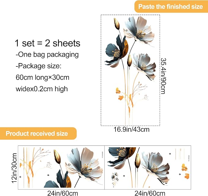 New Chinese Style Relief Lotus Wall Decal 3D Floral Wall Sticker DIY Removable Peel and Stick Wall Art Mural for Living Room Bedroom Porch Sofa Background Board Furniture Decoration - Image 2