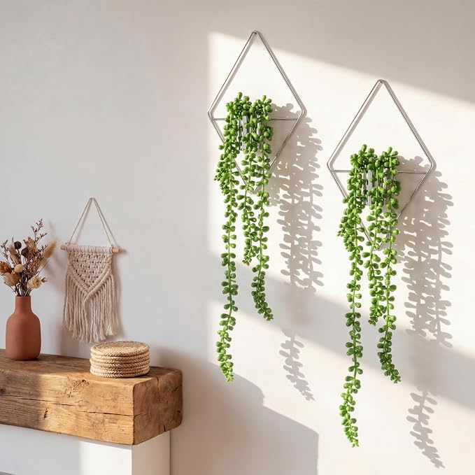 Canlierr 4 Pcs Wall Decor Hanging Planters, Succulent, Silver by Canlierr