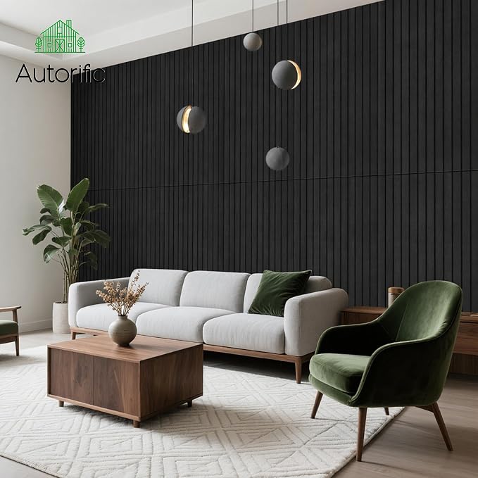 Acoustic Panels, 4 Pack Soundproofing Panels,47.2”x23.6”, Smoky | Simulated Wood Grain Finish Acoustic Wall Panels,PVC Wood Panels,Sound Deadening Panels,High-Density Polyester Fiber - Image 5