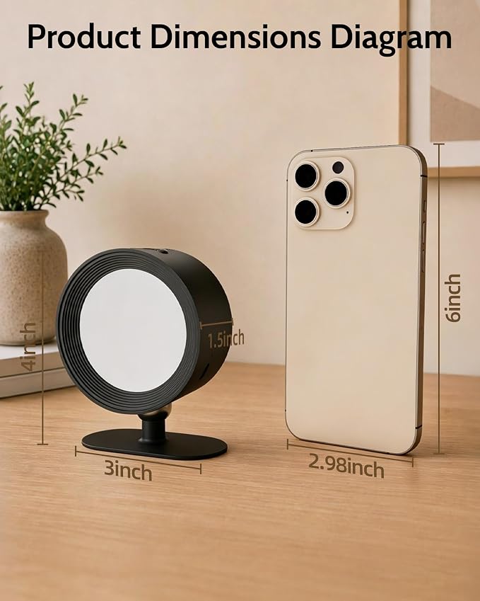 Rechargeable Wall Sconces with Remote, Magnetic Wall Lights, Black 1 Pack | 3 Color Temperatures, Remote and Touch Control, 360° Rotating and Dimmable for Living Room & Bedroom - Image 8