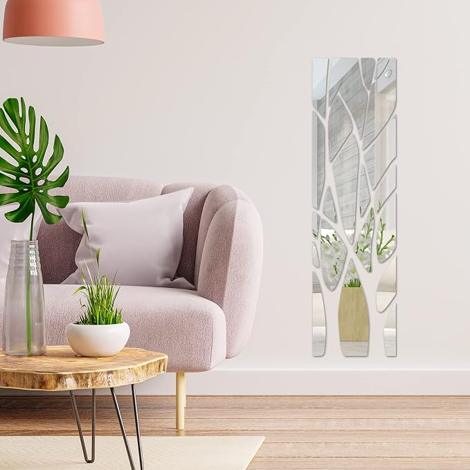 3D Tree Acrylic Mirror Wall Decals, Removable Self-Adhesive Branch Stickers - Image 3