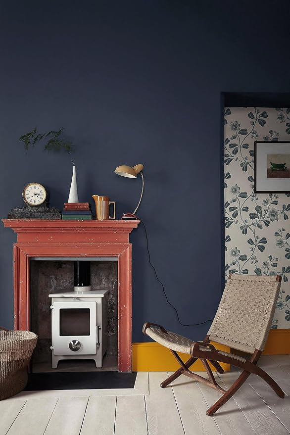 Safiyya Peel and Stick Wallpaper Dark Blue Contact Paper Solid Color Decorative Self Adhesive Removable Wallpaper Modern Contact Paper for Wall Vinyl Roll 118"x17.7" - Image 6