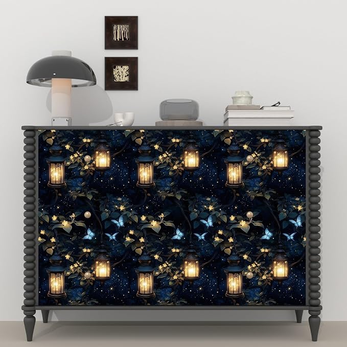 Laatse Dark Floral Black Forest Wallpaper Peel and Stick 17.5''x393'' | Self Adhesive/Removable/Waterproof/Thick Vinyl Contact Paper for Bathroom Bedroom Shelf Cabinet Drawer,Prepasted,Easy Peel - Image 3