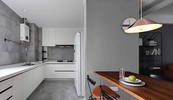 Dimoon 236''x17.7'' Grey Peel and Stick Wallpaper Contact Paper Modern Self Adhesive Wall Paper Removable Renter Friendly Textured Solid Color Shelf Cabinet Vinyl Roll (236''x17.7'',Grey) - Image 7
