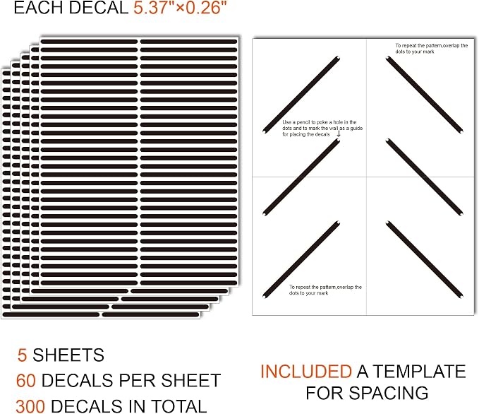 A Room with Black Line Vinyl Wall Decals, Peel and Stick Modern Boho Stickers, 300 Stripes with a Reference Template for Sticking - Image 6