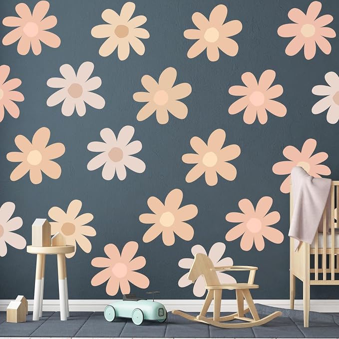 TaoBary 12 Sheet Large Daisy Wall Sticker Decal Boho Flower Wall Decal | Big Flower Wall Sticker, Floral Decal, Daisy Bedroom Room Decor, Removable Peel and Stick, Nursery Home Wall Decor - Image 7