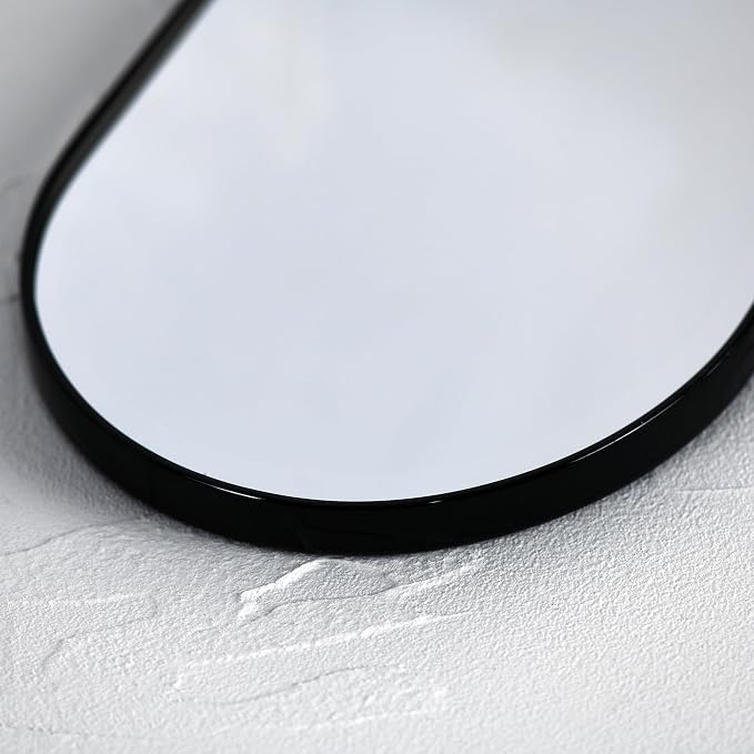 Funly mee Arched Wall Mirror, 7.9 x 11.8 inches, Wall-Mounted Plastic Mirror, for Bathroom and Vanity (Black, 7.9 x11.8) - Image 7