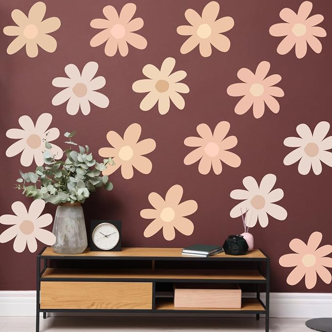 TaoBary 12 Sheet Large Daisy Wall Sticker Decal Boho Flower Wall Decal | Big Flower Wall Sticker, Floral Decal, Daisy Bedroom Room Decor, Removable Peel and Stick, Nursery Home Wall Decor - Image 6