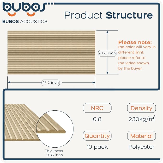 BUBOS 4-Pack Acoustic Panels 47.2"x23.6", Peel & Stick Sound Wall Panels | Self-Adhesive, Marble Pattern Decor Sound Wall Panels, Large Coverage for Studio Office Home - Image 2