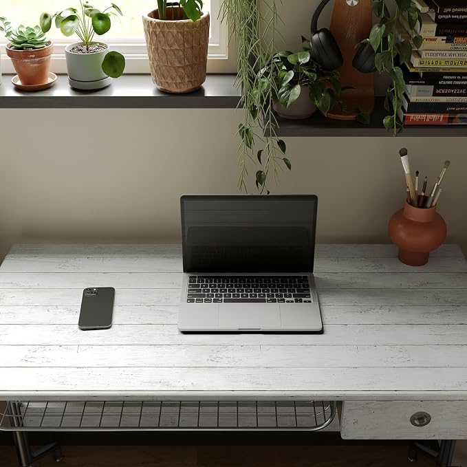 Shiplap Peel and Stick Wallpaper, Contact Paper for Classroom Home Decor | with Tools Self-Adhesive White Wood Plank Film, Farmhouse Decor for Bulletin Board Desk Cabinet & Home Renovation 17.7"x118" - Image 8