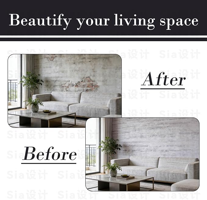 Peel and Stick 3D Wall Panels PVC Gray Faux Travertine Textured 15.7" x 118.1" PVC Self-Adhesive Waterproof Soundproof Removable Thick Wallpaper Wall Coverings for DIY Accent Wall & Ceiling - Image 5