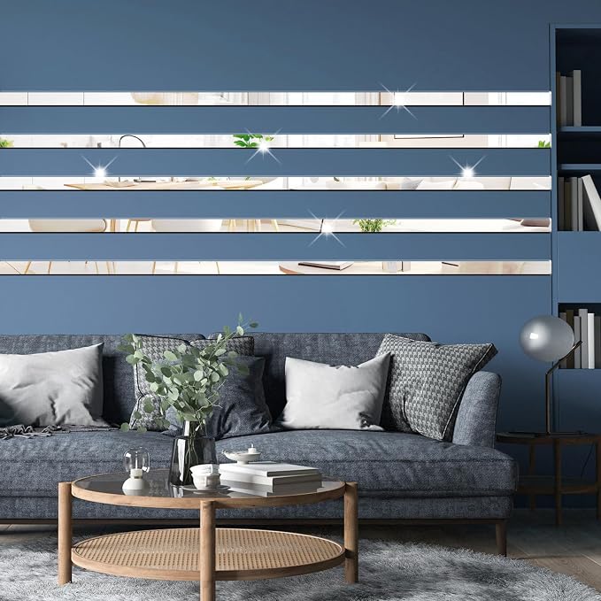 Acrylic Mirror Line Wall Stickers Striped Mirror Wall Decor for Living Room - Image 8