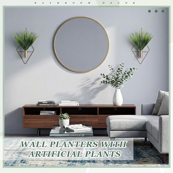 Canlierr 4 Pcs Wall Decor Hanging Planters, Aquatic Plant, Antique Bronze - Image 6