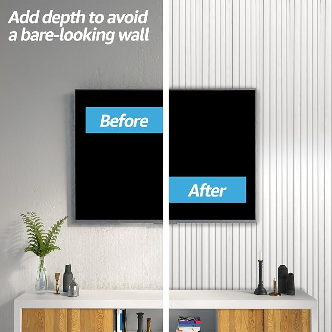 Art3d 48 x 6 in WPC Wood Slat Wall Panels, 3D Wall Accents, 16-Pack, White | Real Wood Grain, Durable, Water Resistant, Wear-Resistant, No Emission, Eco-Friendly, Easy to Care, for Living Room, Bedroom - Image 4
