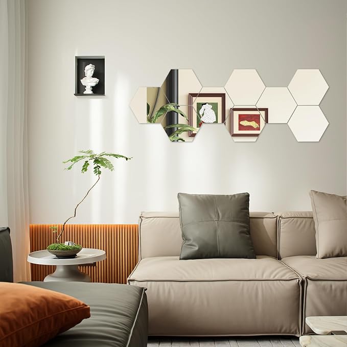 Hexagon Self Adhesive Peel and Stick Stick on Acrylic Mirror for Wall - Image 6
