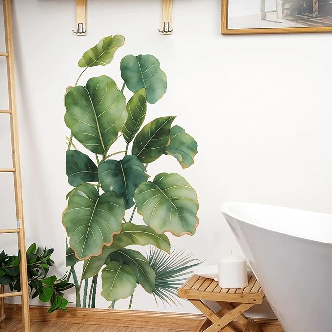 TUOKING Leaves Wall Stickers Decor,PVC Removable Wall Murals | Peel and Stick Modern Wall Art Decal Home Decor for Kitchen,Bedroom,Living Room - Image 5