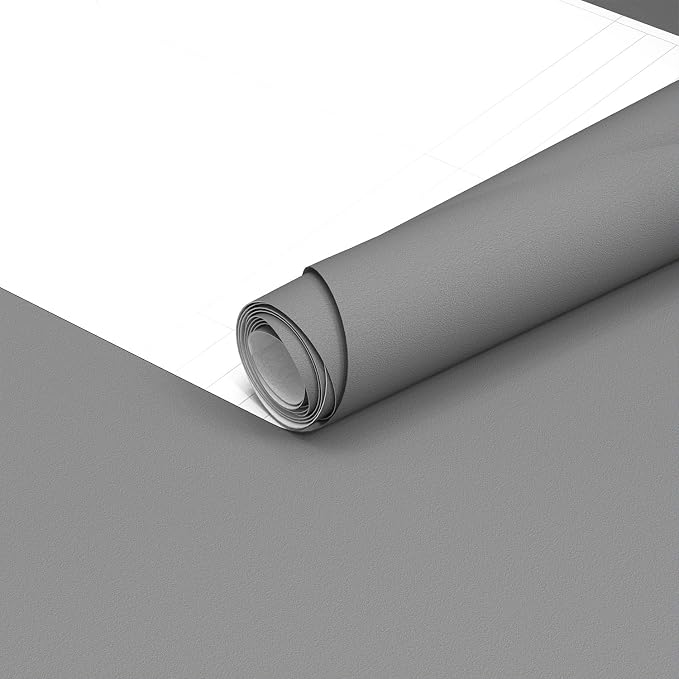 Yancorp 16"x120" Matte Dark Gray Contact Papaer Peel and Stick Wallpaper Vinyl Wrap Countertop Wallpapers Waterproof for Cabinets Drawers Bedroom Kitchen Self-Adhesive Wallpaper - Image 7
