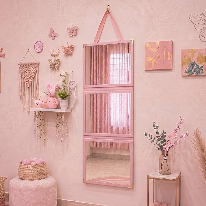 Bucherry 33x13'' Full Length Dorm Classroom Mirror Foldable Hanging Mirror - Image 6