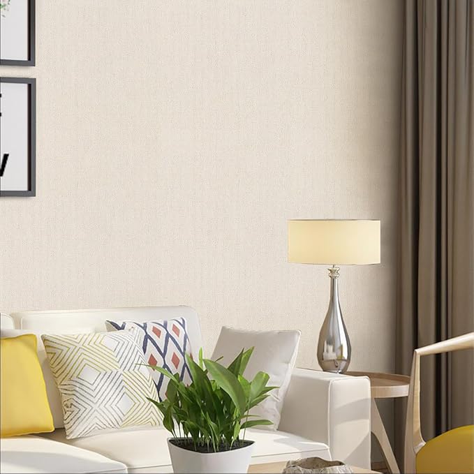 Grasscloth Peel and Stick Wallpaper Beige Vintage Paper 16in x 197in | Faux Linen Vintage Wallpaper Textured Removable Wall Paper Grass Cloth Cabinets Bedroom for Cabinet Self Adhesive Vinyl - Image 8