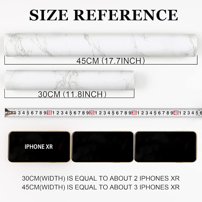 practicalWs Glossy Marble Contact Paper White Peel and Stick for Countertop | Grey Granite Thick Removable Wallpaper for Kitchen Cabinets Furniture Refurbishment Wall Decor Vinyl Wrap - Image 8