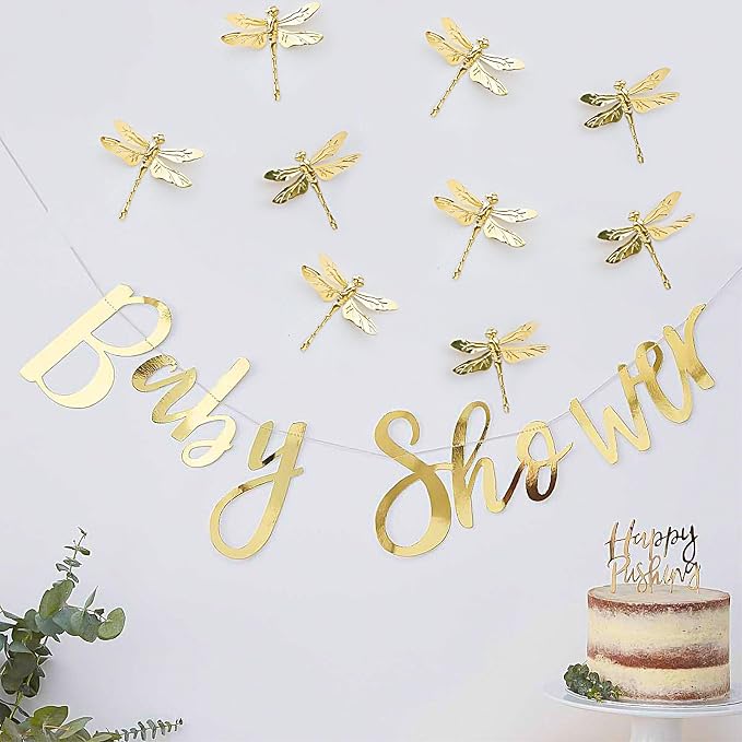 12Pcs Gold Wall Decor, 3D Dragonfly with Removable | Refrigerator Magnets Stickers Decor, Birthday Party Decorations, for Home, Bathroom, Living Room - Image 5