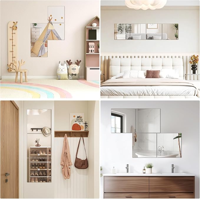16x16 in Acrylic Mirror Sheet for Wall, 2.5mm Plastic Wall Mirror - Image 7