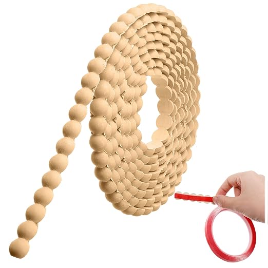Leinuosen Flexible Bead Molding Trim Peel and Stick Wood 10ft /15 mm by Leinuosen
