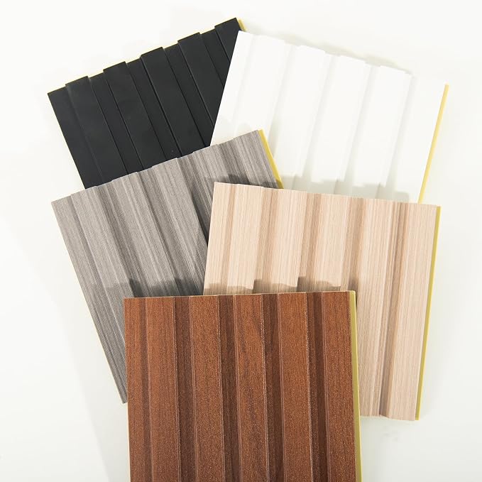 Art3d WPC 3D Wood Textured Slat Wall Panel, 5-Piece Sample Pack, 6 x 6 Inch | Stylish Slat Design, Waterproof, Weather Resistant, Eco-Friendly, Long-Lasting, Easy to DIY, Ideal for Interior Wall, Bedroom - Image 6