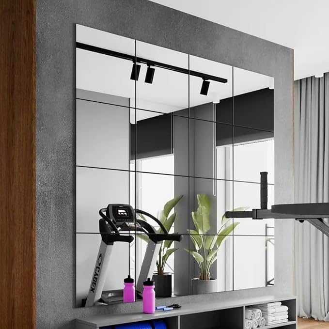 14 x 12'' Frameless Glass Wall Mirror Tile Self Adhesive, 2mm Thick - Image 6