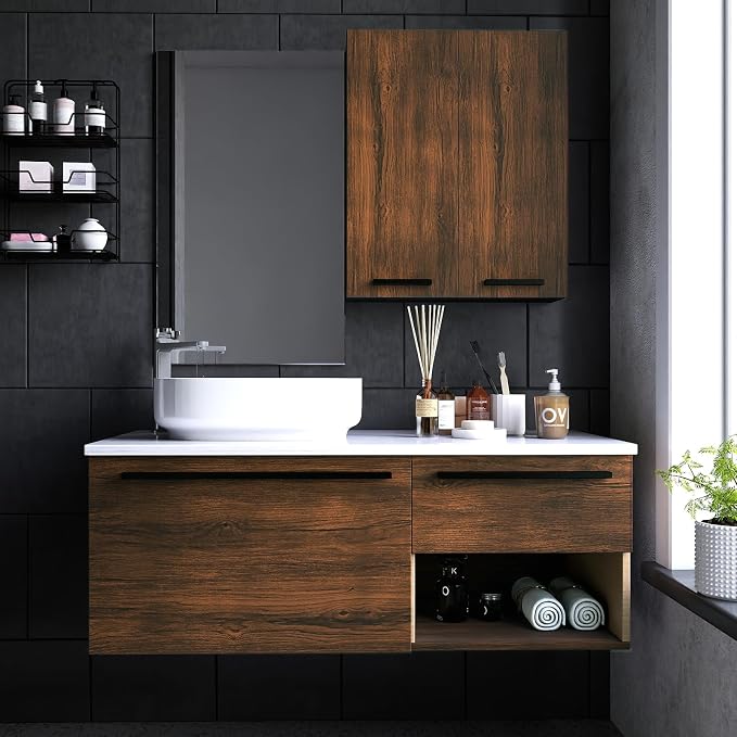 Vinjiasin Dark Wood Contact Paper Peel and Stick Wood Grain Wallpaper Self Adhesive Wall Paper for Countertop Removable Rustic Wood Grain Wallpaper 17.7"x 120" - Image 5