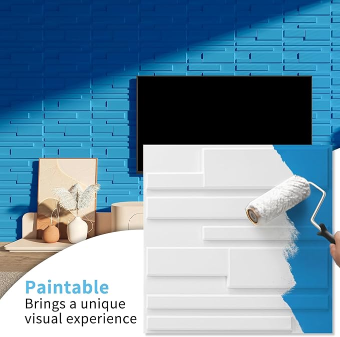 Art3d 100 Pack Decorative 3D Wall Panels, 97 Sq.Feet PVC Interior Wall Décor, 11.8"x11.8", White - Image 3