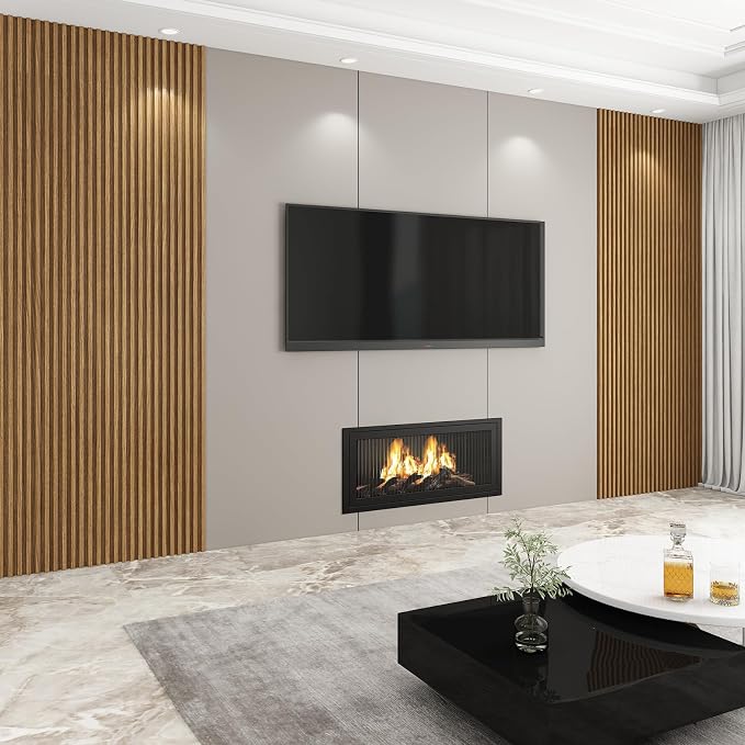 Slat Wall Panel 8-Pack, 118’’x6.1’’, Oak | WPC Wall Panel for Interior Wall Decor, TV Background, Kitchen, Bedroom - Image 5