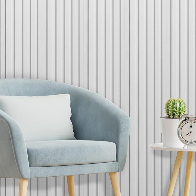 Art3d 108 x 6 in WPC Wood Slat Wall Panels, 3D Wall Accents, 8-Pack, White | Real Wood Grain, Durable, Water Resistant, Wear-Resistant, No Emission, Eco-Friendly, Easy to Care, for Living Room, Bedroom - Image 5